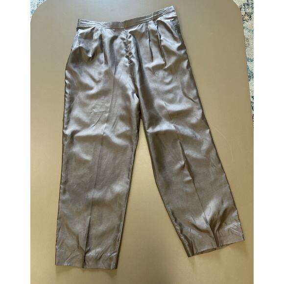 Patchington Pants Brown size 16 Pleated VTG Clearwater FL women’s Formal Career - Picture 1 of 9